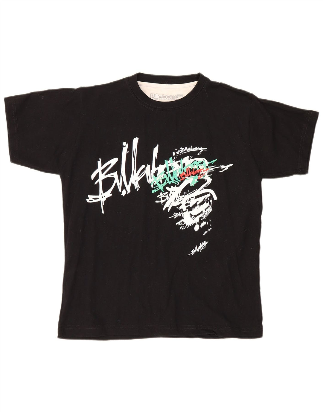 Billabong T-shirt graphique pour femme UK 14 Medium Noir