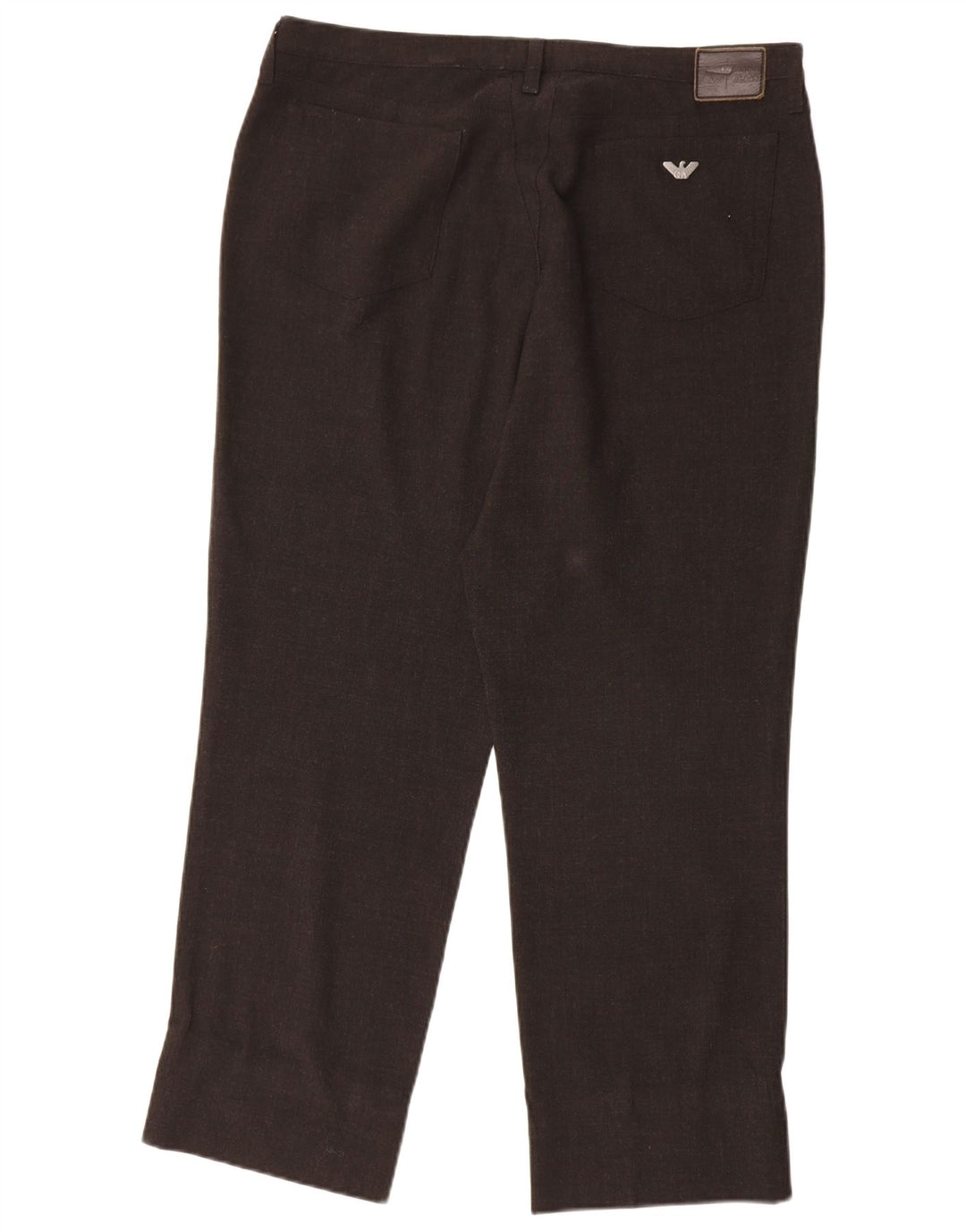 Armani Pantalon décontracté droit pour femme W36 L27 Marron