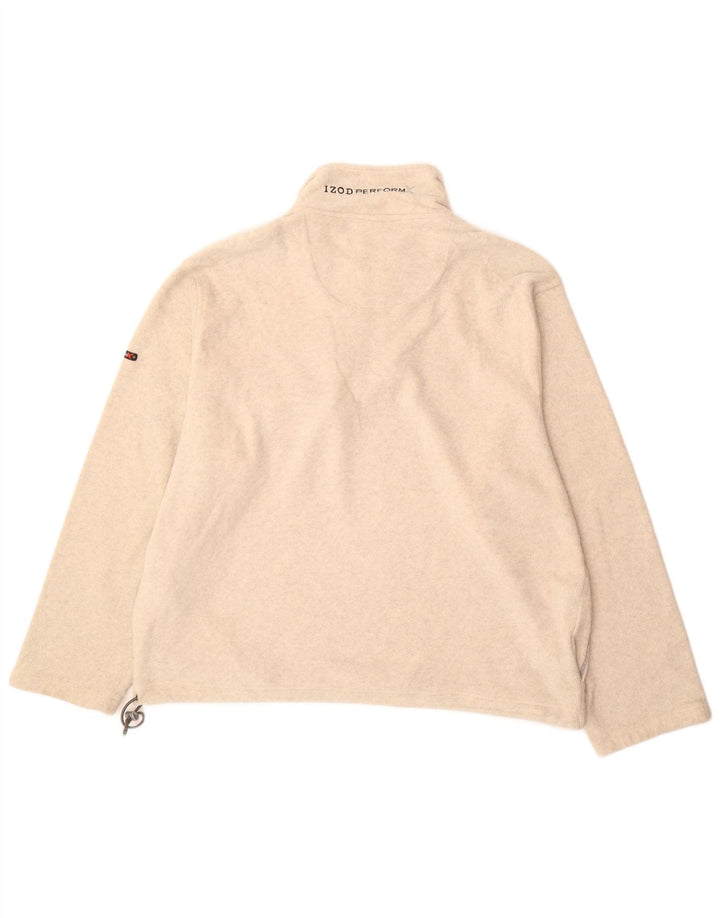 Izod Pull Polaire Col Zippé Homme XL Beige Polyester