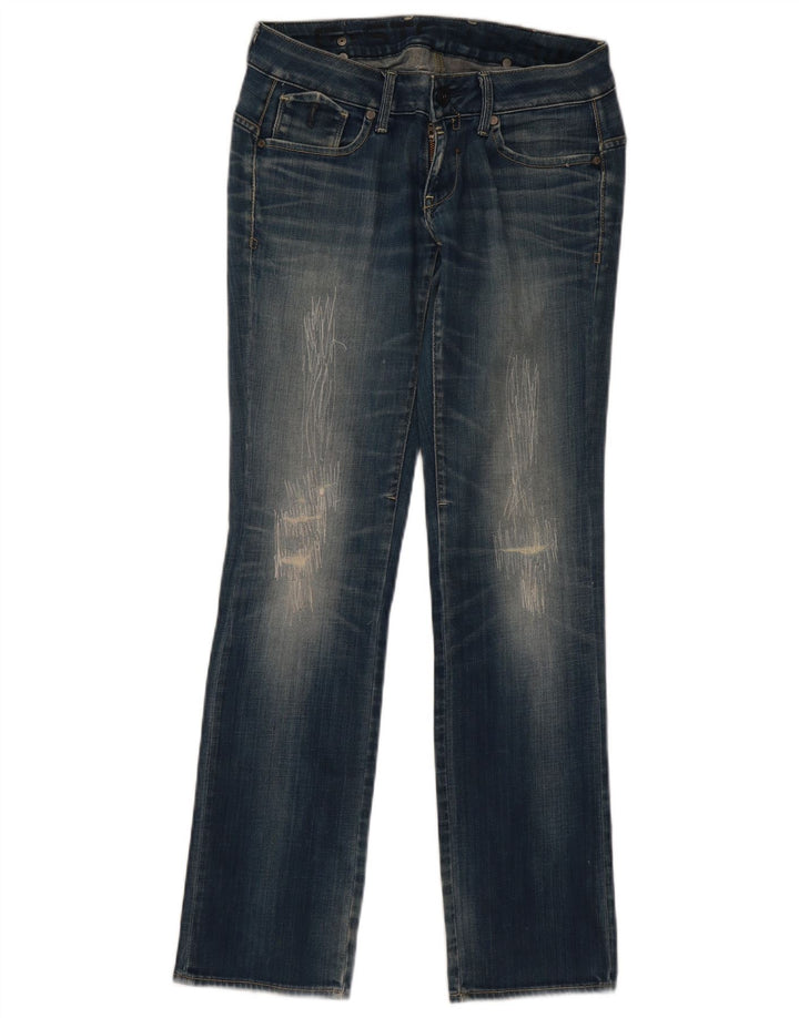 G-Star Jean droit effet vieilli W28 L32 bleu coton pour femme