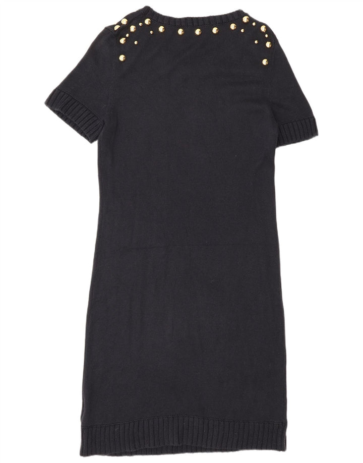 MICHAEL KORS Robe pull pour femme UK 14 Large Bleu marine à pois