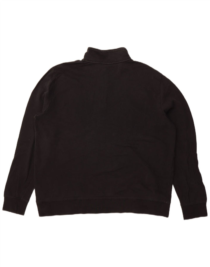Marks & Spencer Sweat-shirt à col zippé pour homme en coton noir 3XL