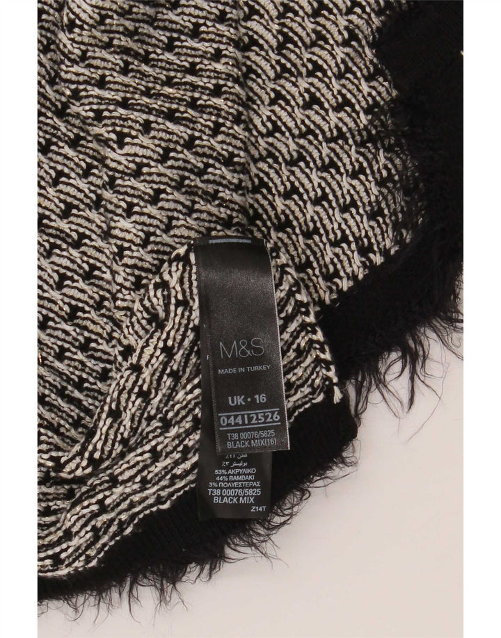 Marks & Spencer Pull cardigan surdimensionné pour femme UK 16 Large Noir