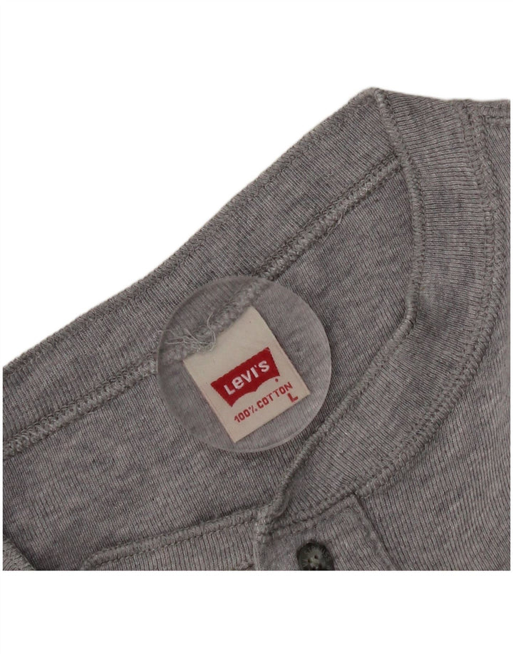 Levi's Haut à Manches Longues Homme Gris Coton Large