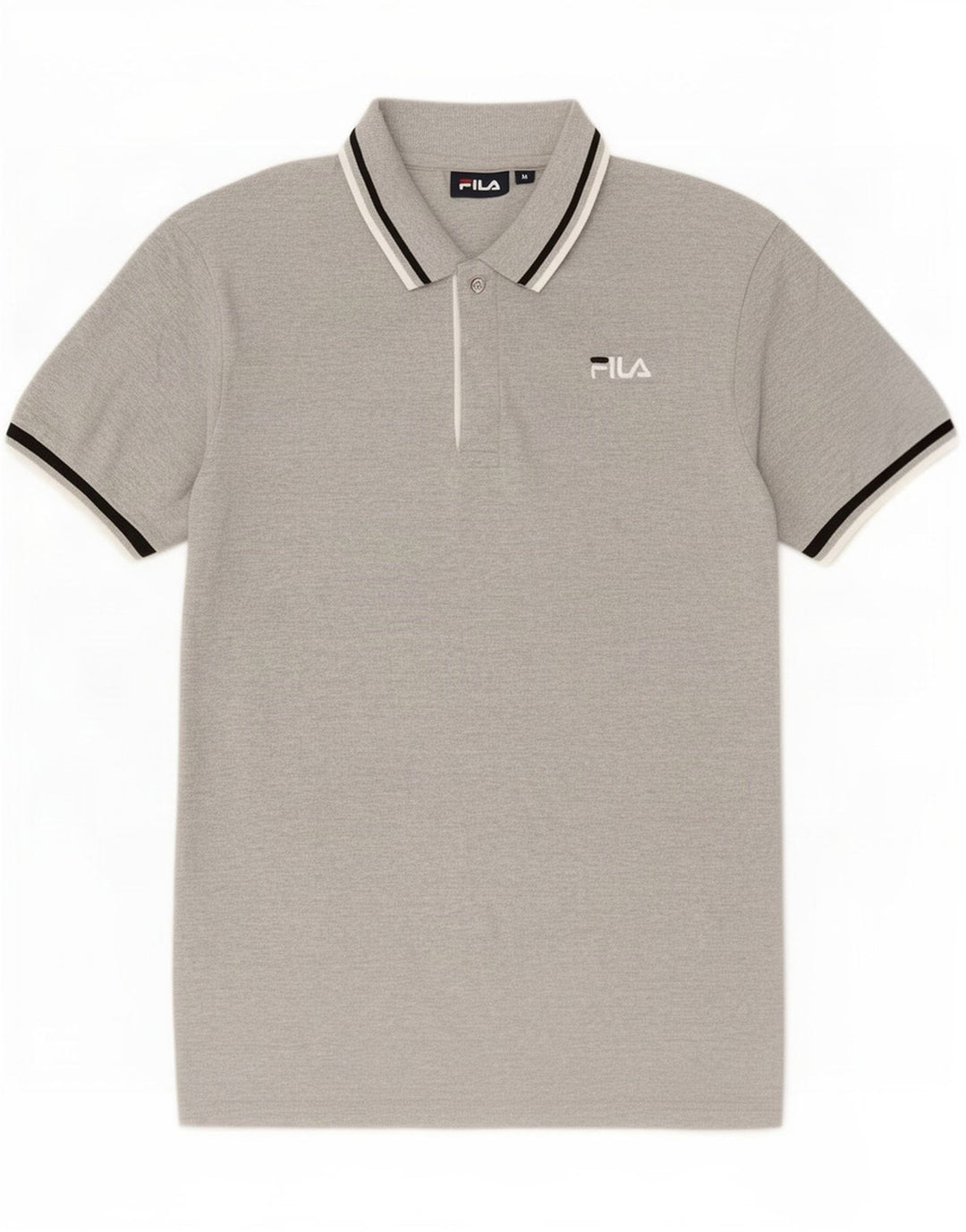 Fila Polo Homme Gris Moyen Rayé Coton