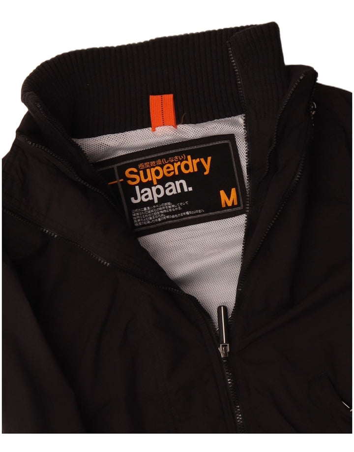 SUPERDRY Veste coupe-vent pour femme UK 14 Medium Noir Polyester