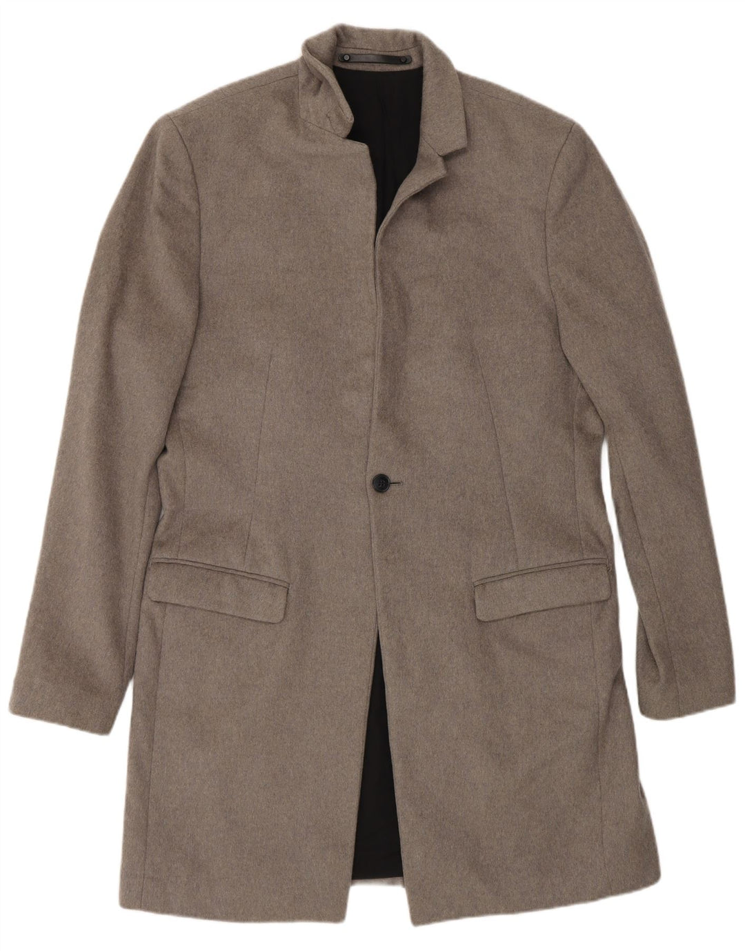 All Saints Manteau Homme UK 40 Large Laine Grise