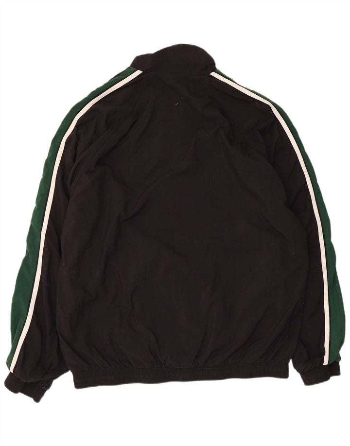 Puma Veste de survêtement pour homme Large Noir Colorblock Polyester