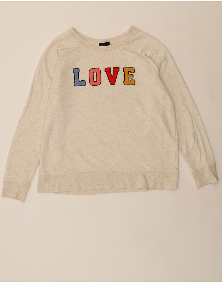 GAP Womens Graphic Sweatshirt Jumper UK 18 XL Grey Viscose Vintage Gap and Second-Hand Gap from Messina Hembry 
