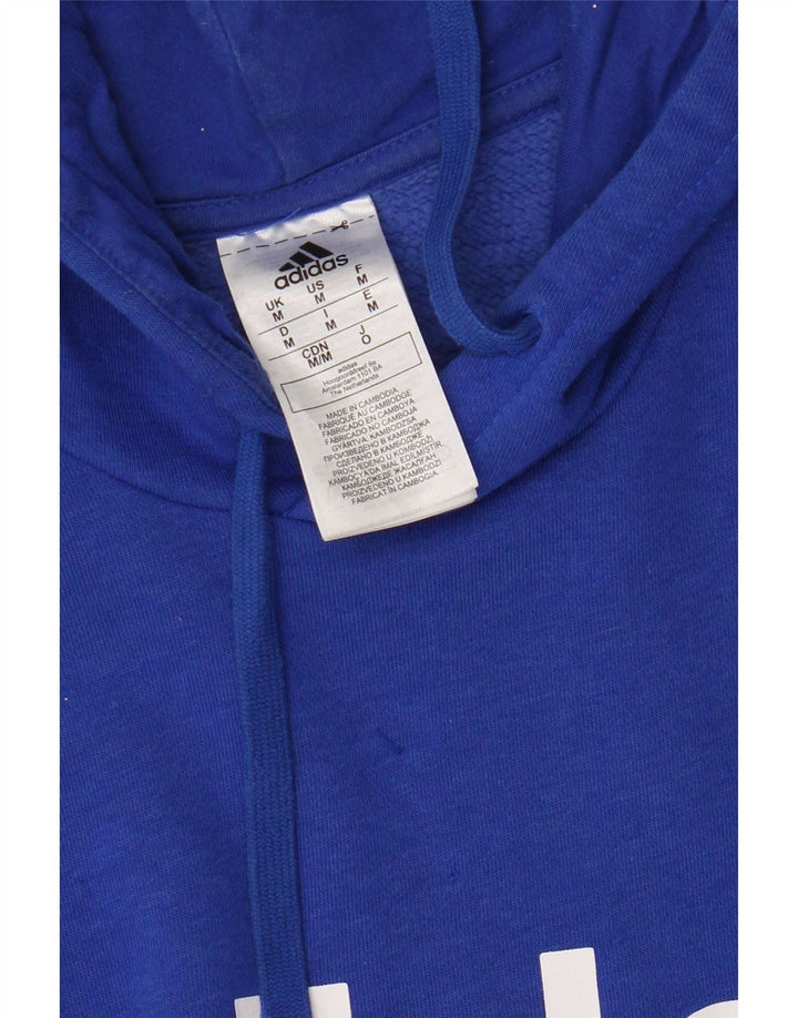 Adidas Pull à capuche graphique pour homme en coton bleu moyen