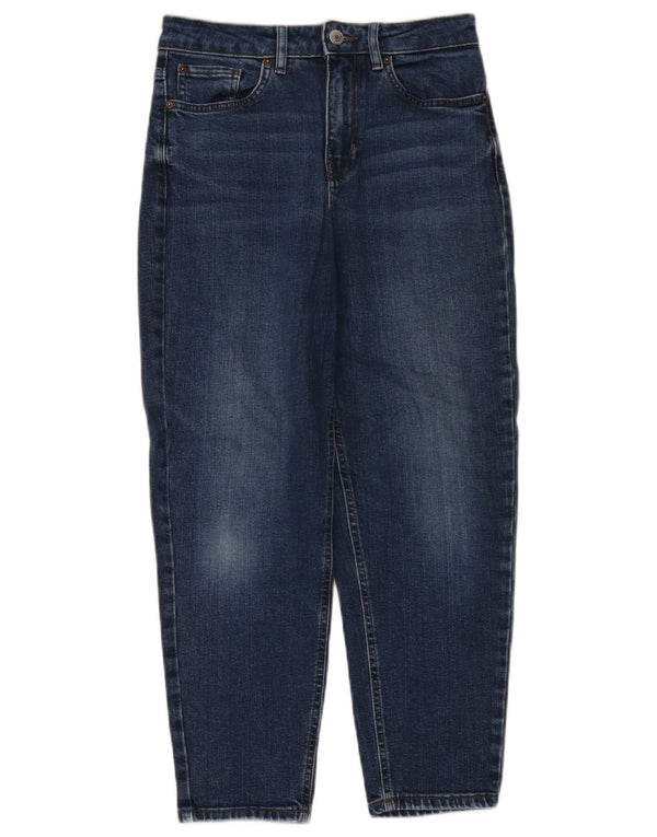 Marks & Spencer Jean mom taille haute fuselé pour femme UK 8 Small W28 L26 Bleu