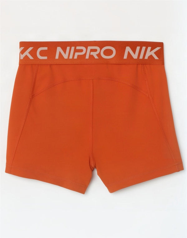 Nike Short de sport Dri Fit Graphic pour femme UK 8 Small Orange Polyester