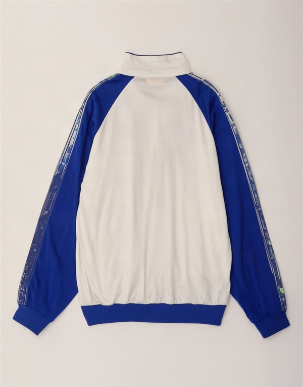 Asics Veste de survêtement coupe ample pour homme IT 44 XS Blanc Colourblock Retro