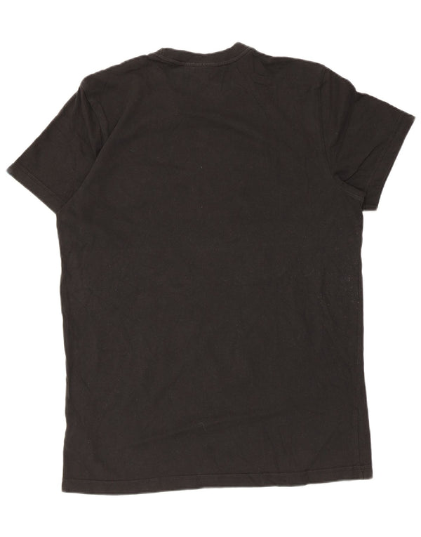Adidas T-shirt graphique à trois rayures pour hommes, grand coton noir