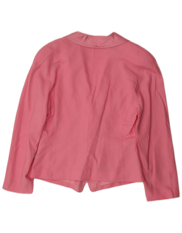 VERA MONT Veste Blazer 3 Boutons pour Femme UK 14 Rose Moyen Floral