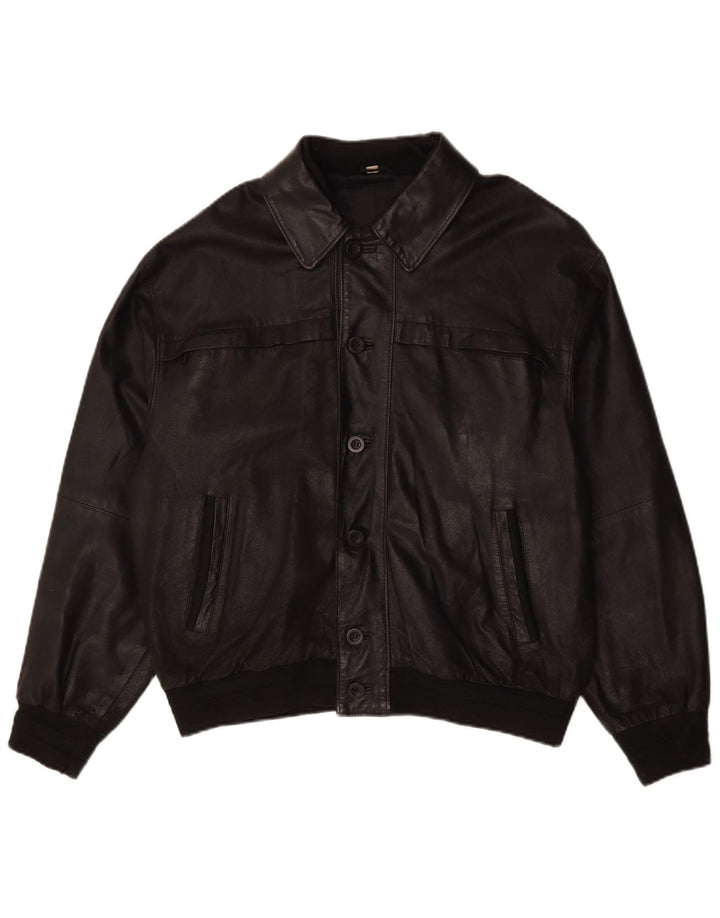 Veste en cuir homme vintage IT 52 XL Cuir noir