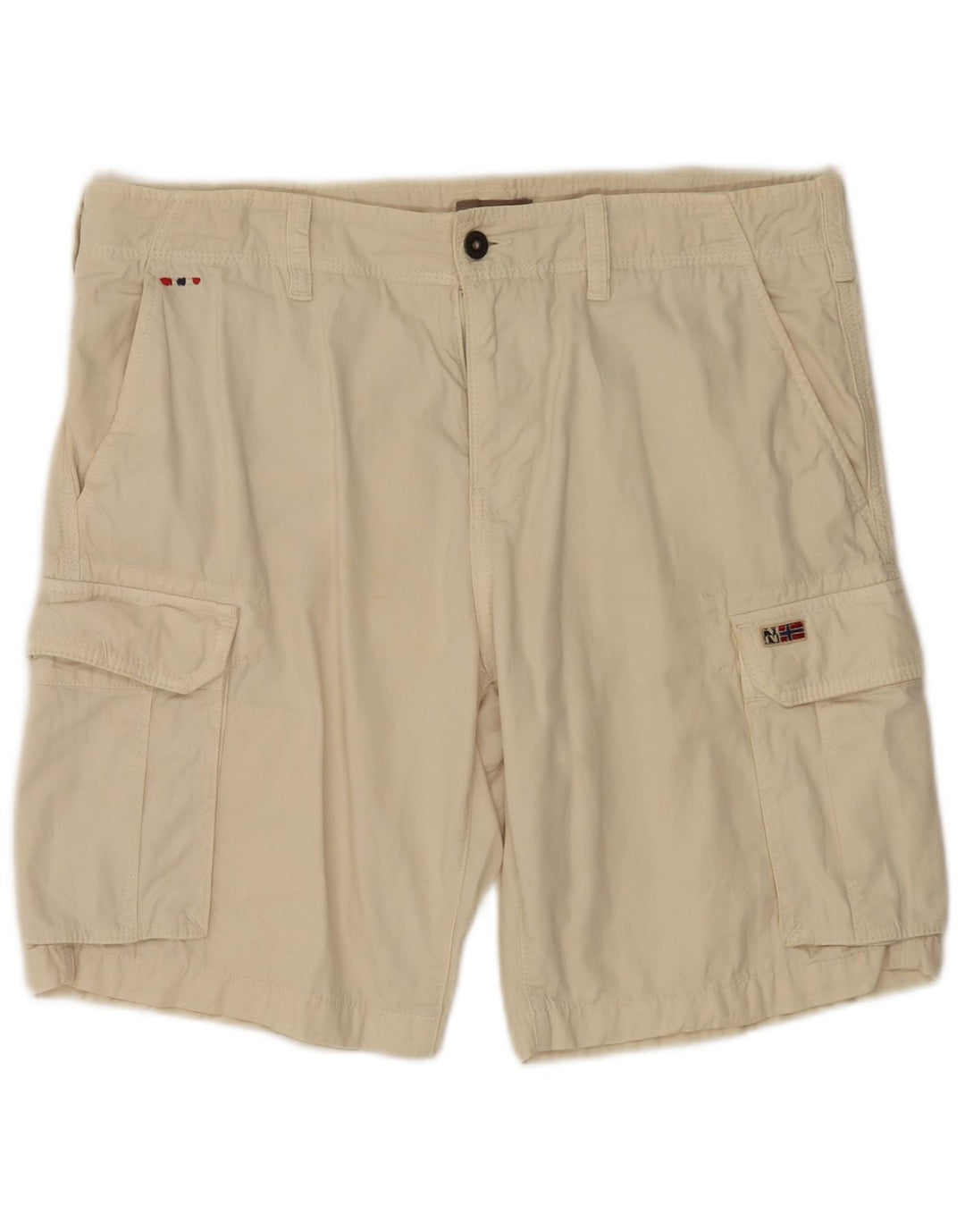 Napapijri Short Cargo Homme W33 Coton Beige Moyen