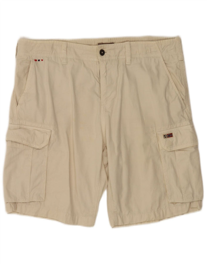 Napapijri Short Cargo Homme W33 Coton Beige Moyen
