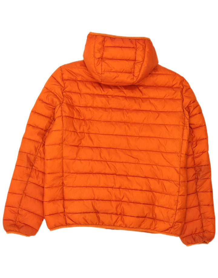 North Sails Veste matelassée à capuche pour homme UK 40 Large Orange Polyester