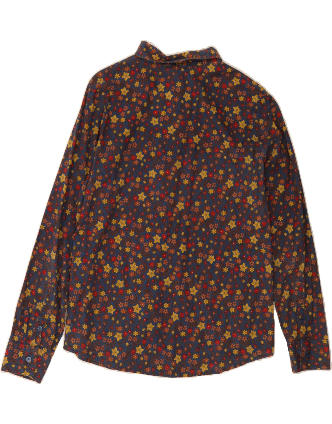 BENETTON Womens Shirt UK 10 Small Multicoloured Floral Cotton Vintage Benetton and Second-Hand Benetton from Messina Hembry 