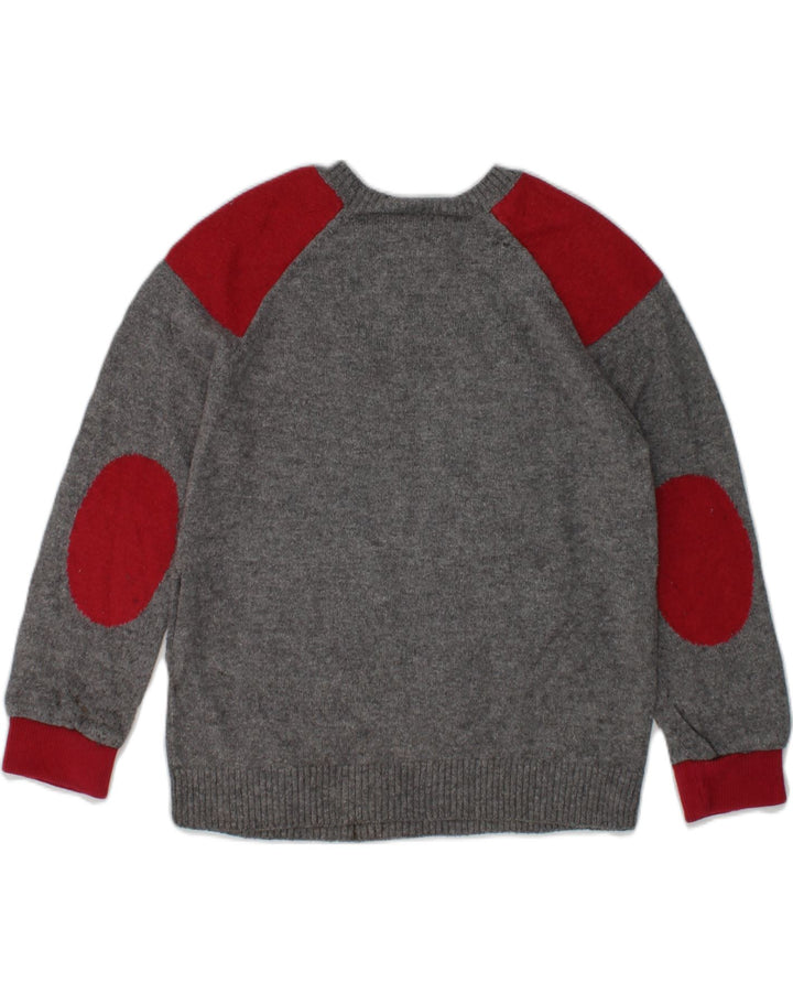 BENETTON Baby Boys Graphic Crew Neck Jumper Sweater 18-24 Months Grey | Vintage Benetton | Thrift | Second-Hand Benetton | Used Clothing | Messina Hembry 