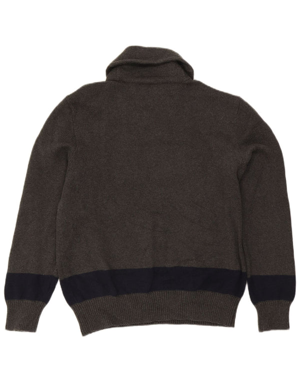 Polo Ralph Lauren Pull à col châle pour homme Large Gris Colorblock