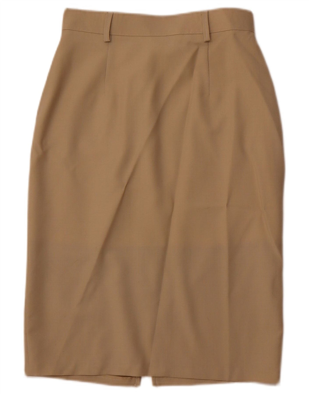 VINTAGE Jupe crayon femme IT 44 Medium W28 laine marron