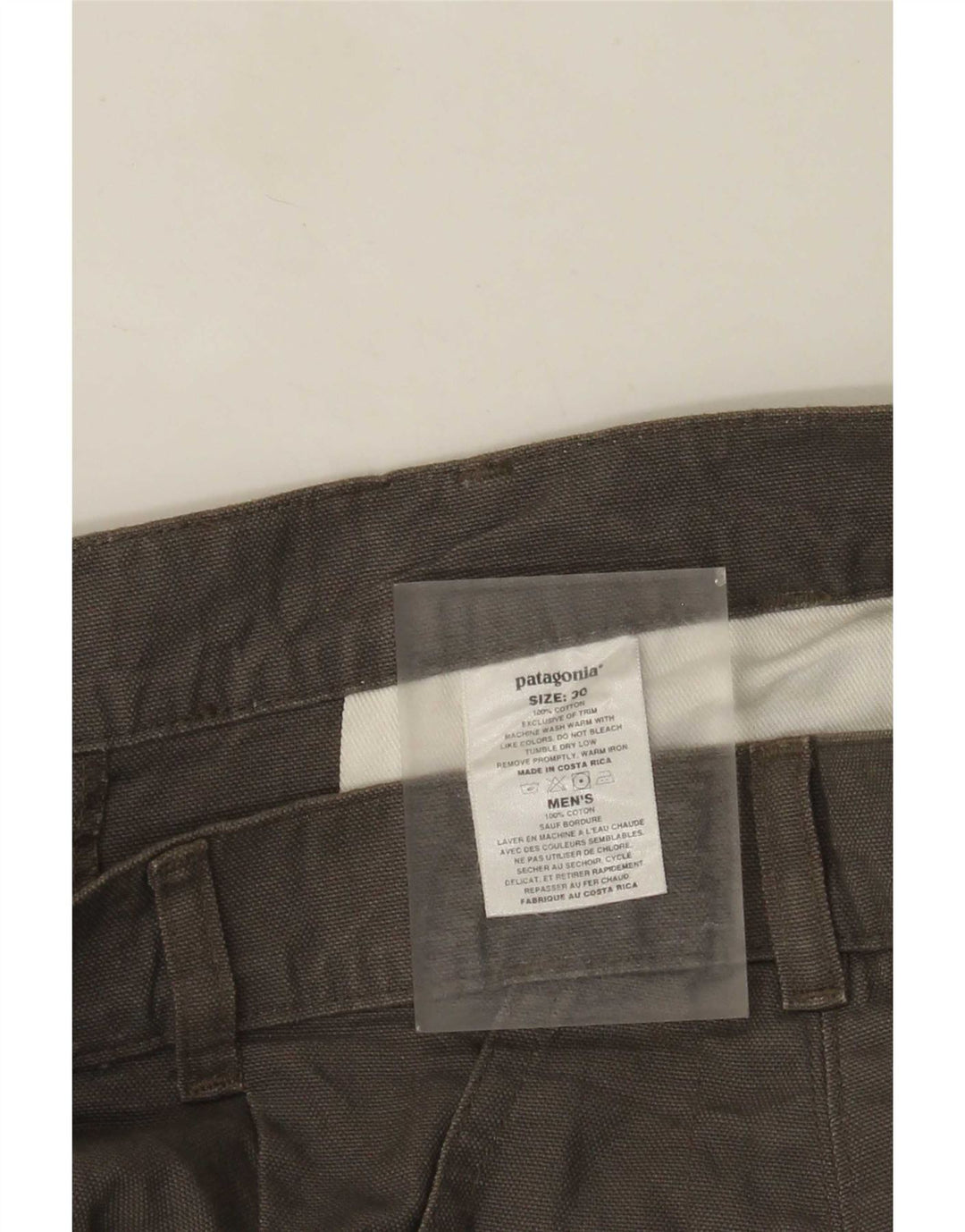 Patagonia Short Chino W30 Homme Gris Moyen Coton