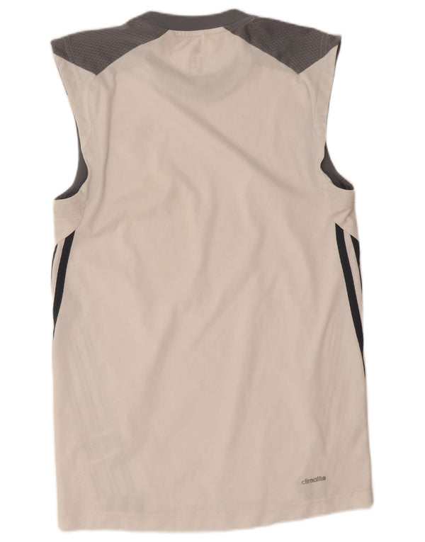Adidas Hommes Débardeur XS Blanc Colorblock Polyester Sports