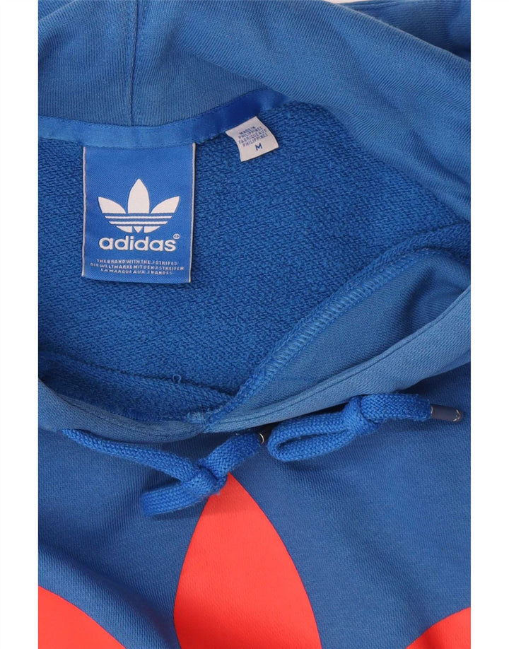 Adidas Pull à capuche graphique pour homme en coton bleu moyen
