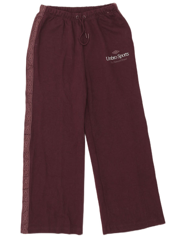 Umbro Pantalon de survêtement graphique pour femme UK 14 Large Bordeaux Polyester