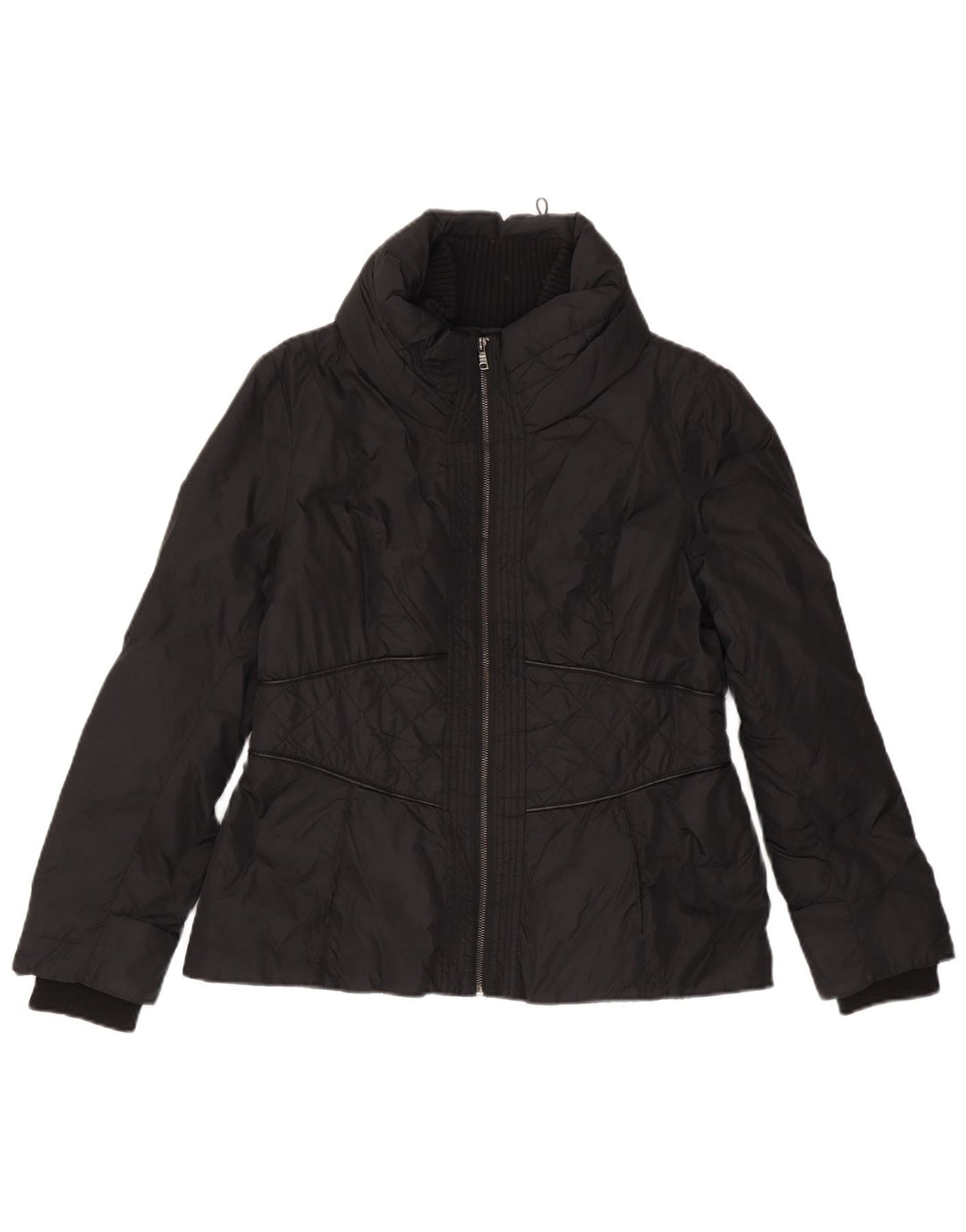 Zara Veste matelassée pour femme UK 18 XL Noir Polyester