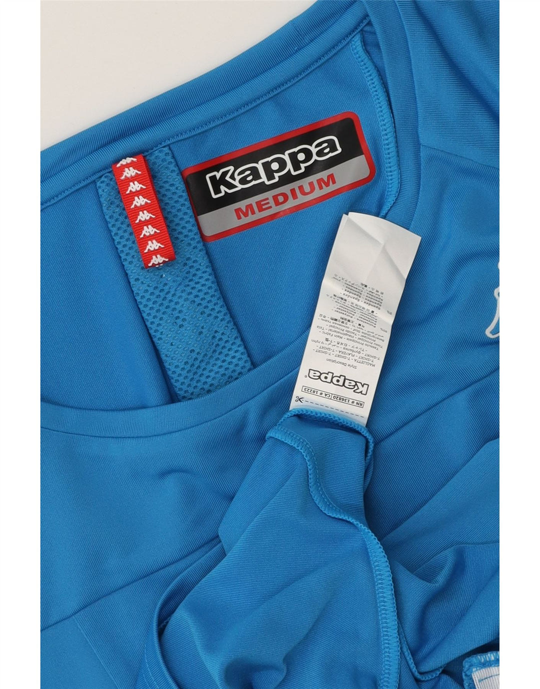 Kappa T-Shirt Femme Top UK 12 Bleu Moyen Polyester