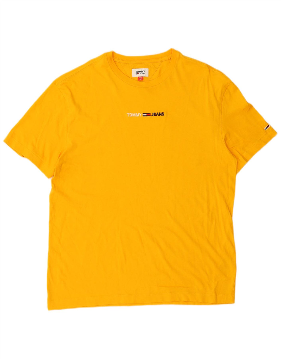 TOMMY HILFIGER T-Shirt Homme Top Large Jaune Coton