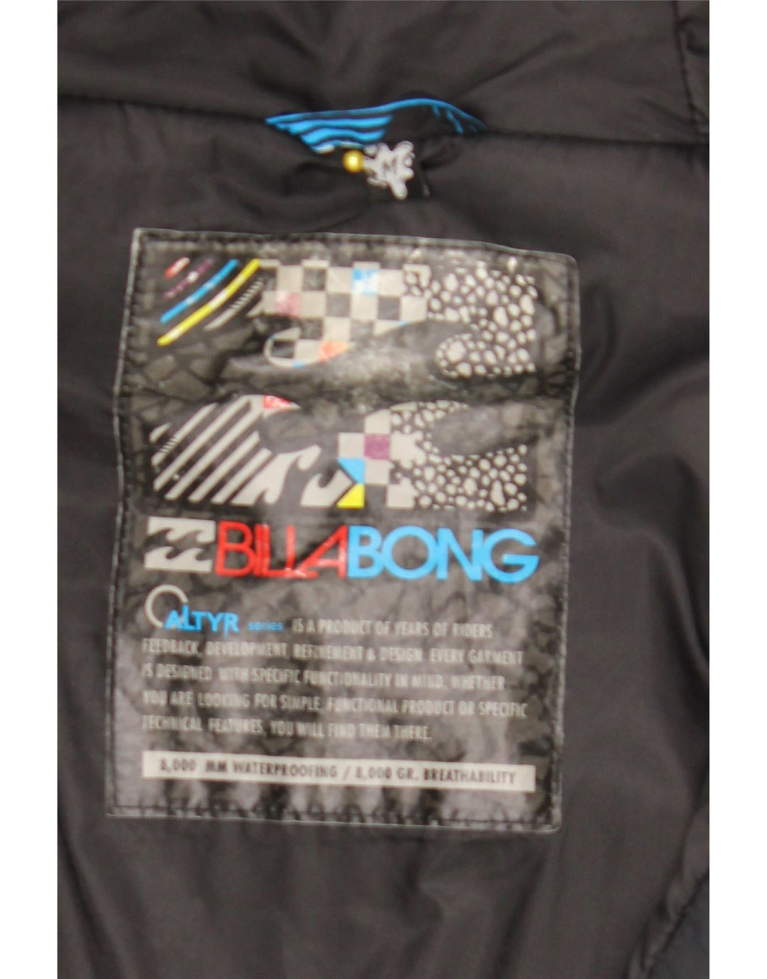 Billabong Veste coupe-vent graphique pour homme UK 38 Bleu moyen géométrique