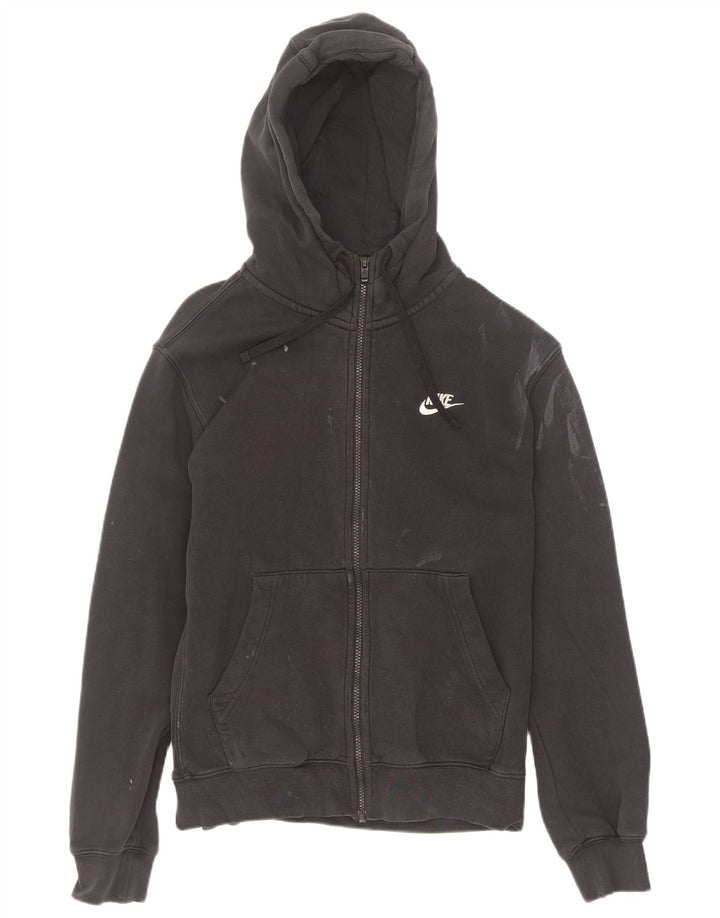 Nike Pull à capuche zippé pour homme Petit coton noir