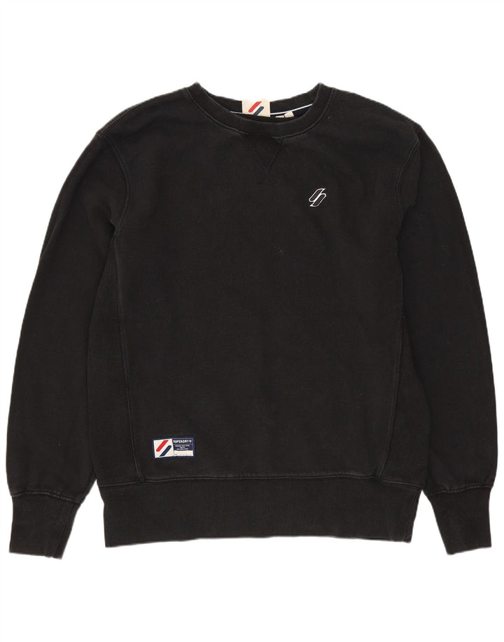 Superdry Sweat-shirt en coton noir moyen pour homme