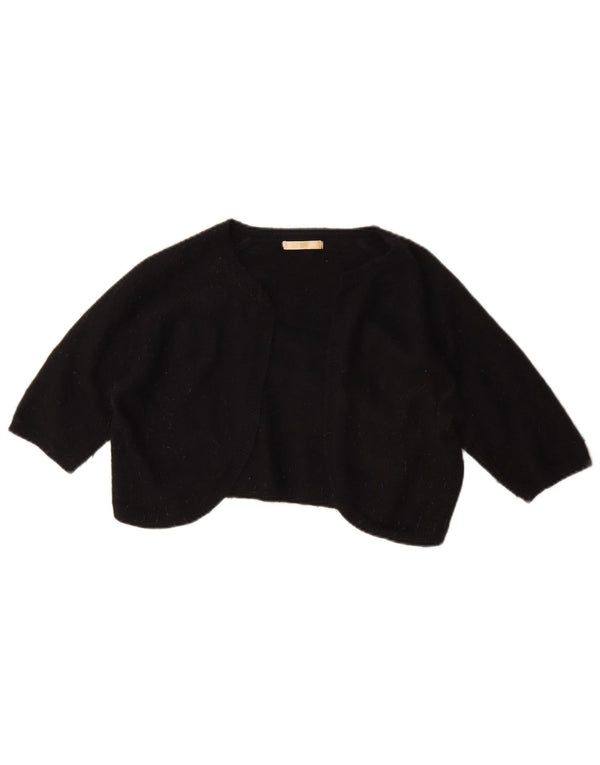 Marks & Spencer Pull boléro à manches 3/4 pour femme UK 12 Medium Black Angora
