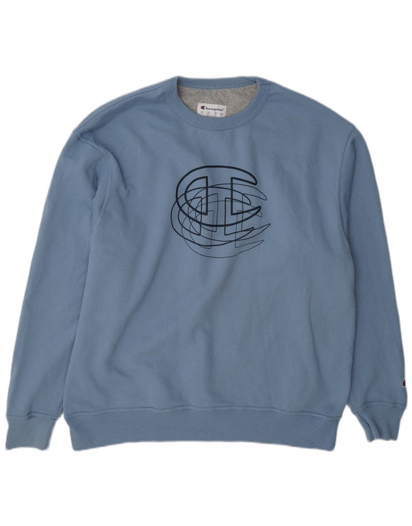 Champion Sweat-Shirt Graphique Homme XL Bleu