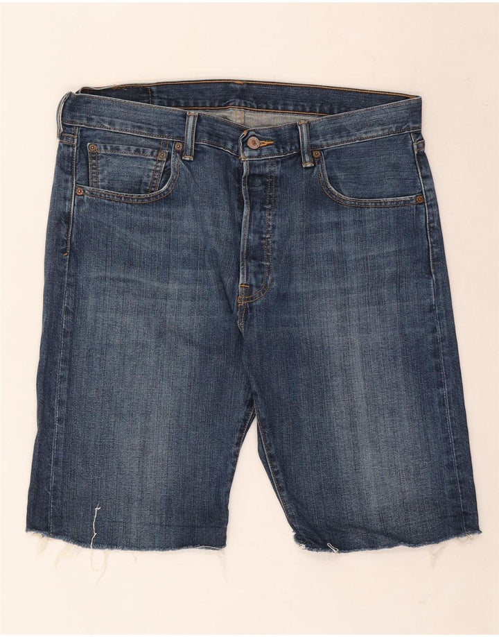 Levi's Short en Jean 501 Homme W34 Large Bleu Coton