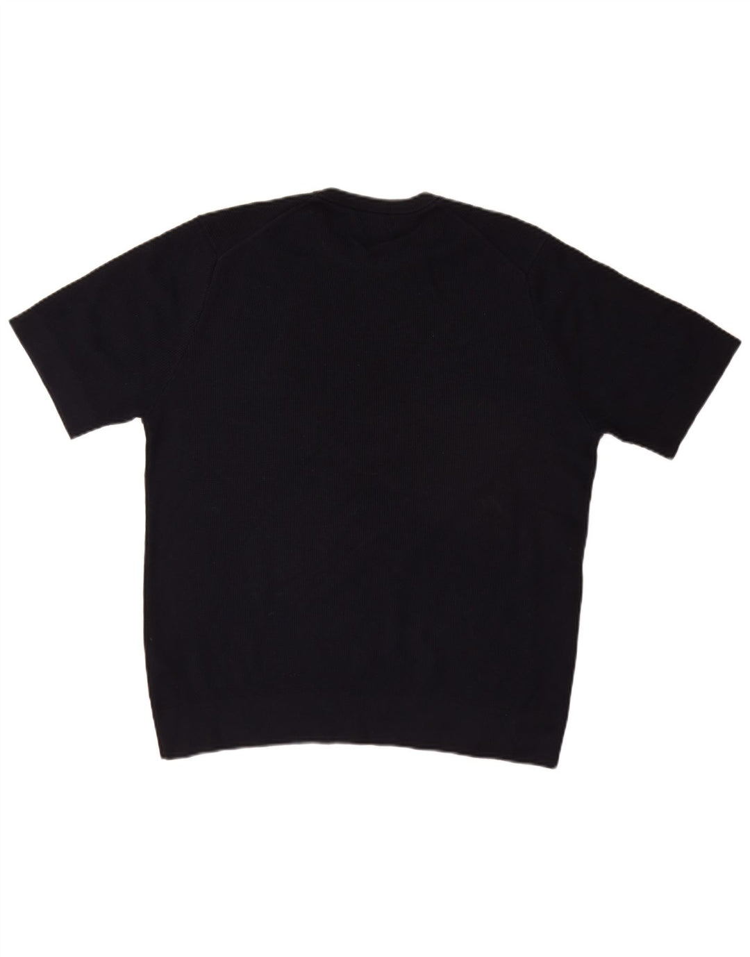 Massimo Dutti Pull à manches courtes et col rond pour homme Bleu marine Taille L