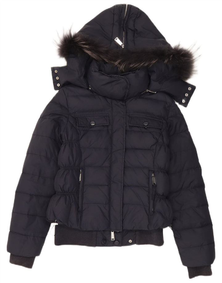 Zu Elements Veste matelassée à capuche pour femme UK 12 Bleu marine moyen Polyamide