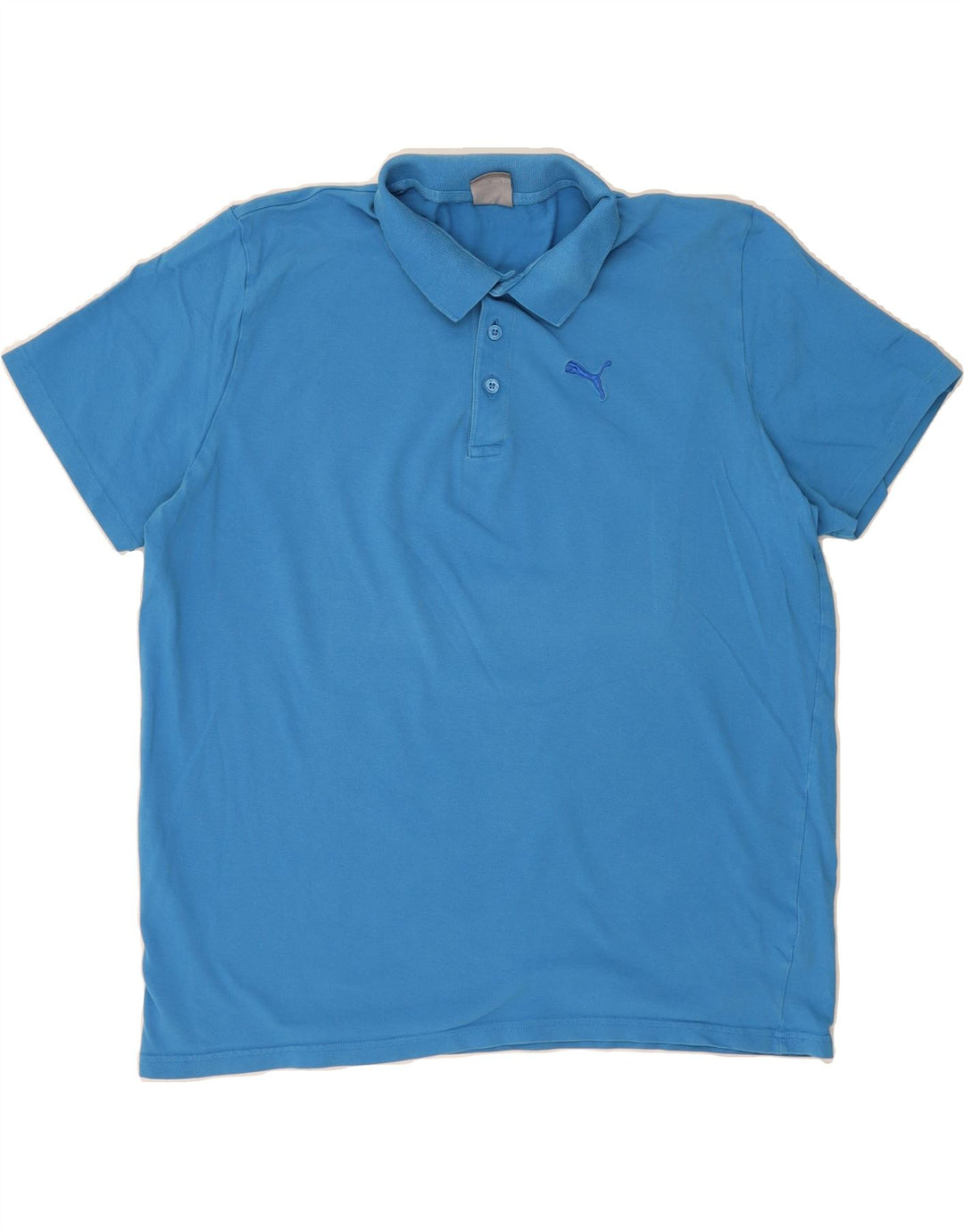 PUMA Mens Polo Shirt XL Blue Cotton Vintage Puma and Second-Hand Puma from Messina Hembry 