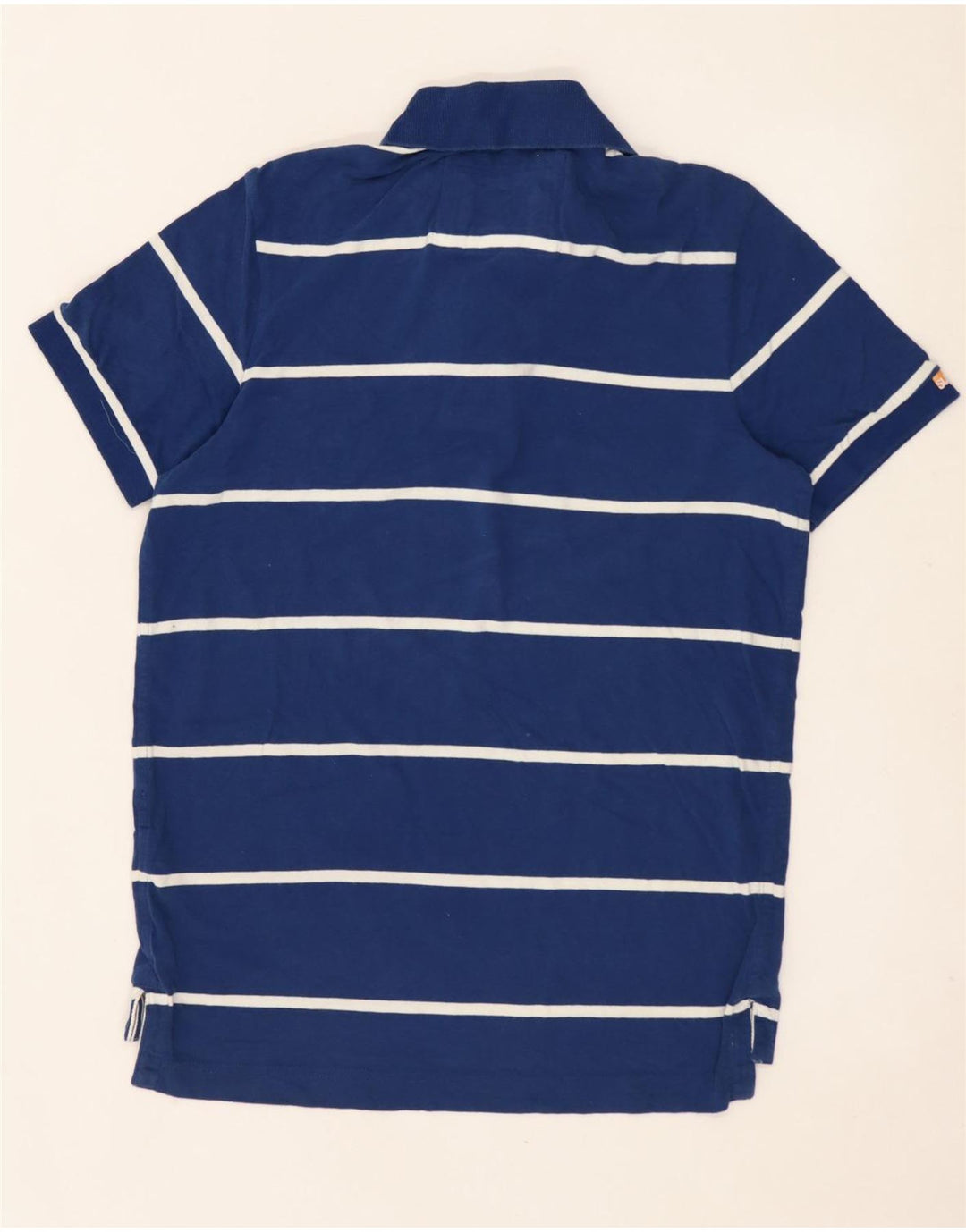 SUPERDRY Polo Graphique Homme Bleu Moyen Rayé Coton