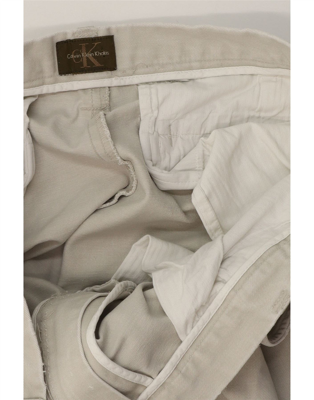Calvin Klein Pantalon chino bootcut pour homme W34 L32 Beige