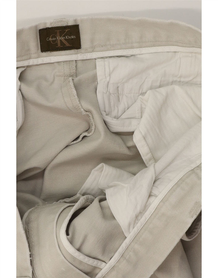 Calvin Klein Pantalon chino bootcut pour homme W34 L32 Beige