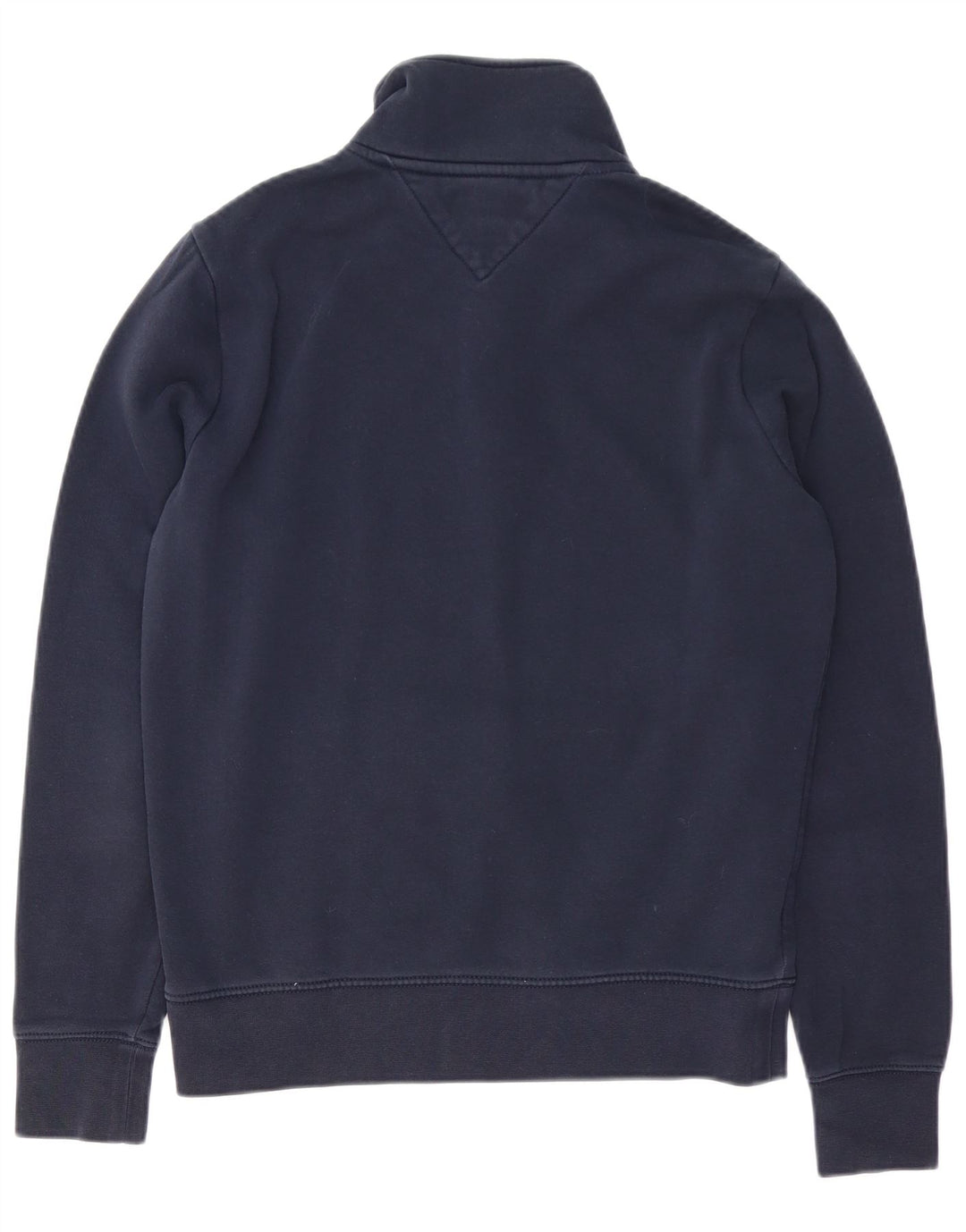 Tommy Hilfiger Sweat-shirt graphique à col zippé pour homme Petit bleu marine