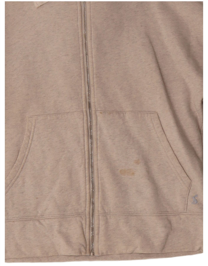 Joules Pull à capuche zippé surdimensionné pour femme UK 10 Petit Polyester Beige