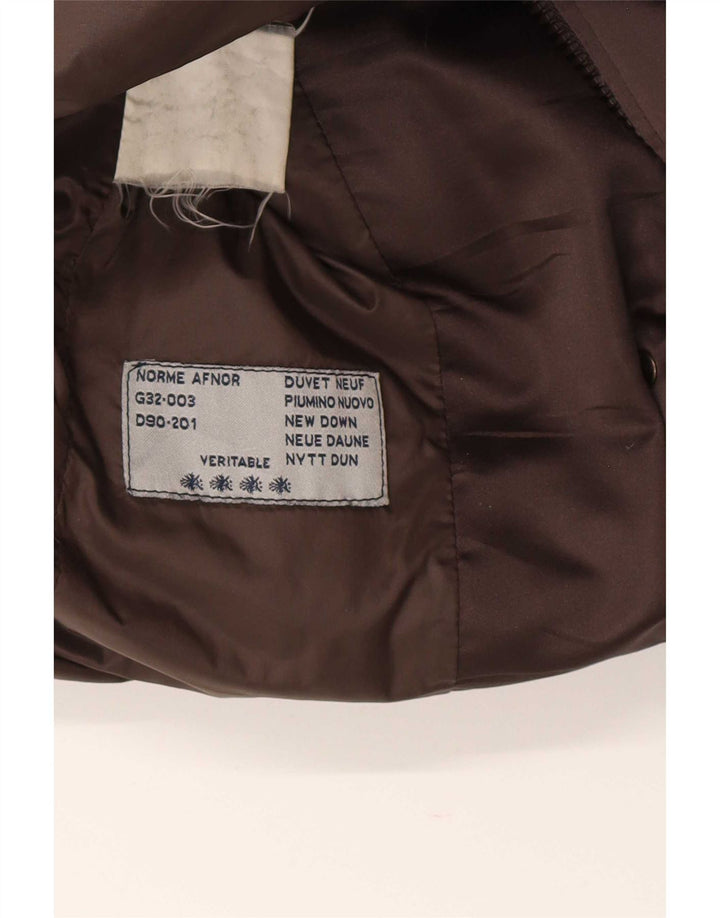 Moncler Manteau rembourré pour femme Taille 3 Large Marron