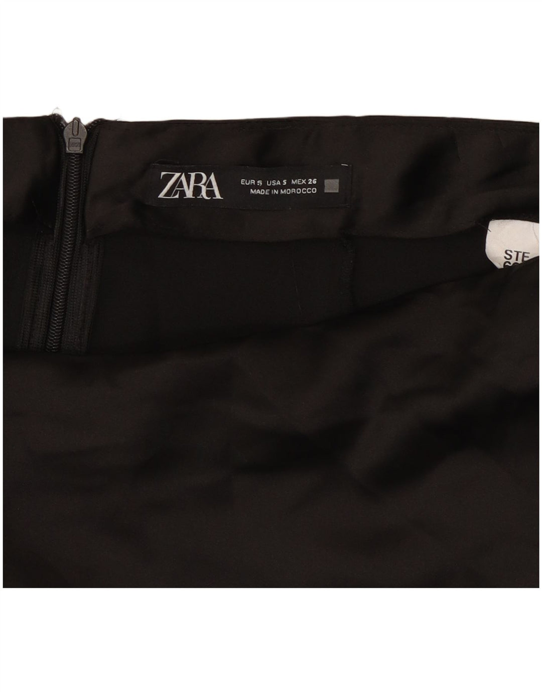 Zara Femme Jupe Midi Petit W26 Noir